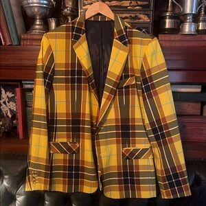 SUNDAY CLOSET CLEAN OUT. Mr. Turk Yellow Plaid Men's Blazer